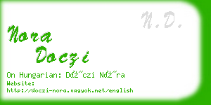 nora doczi business card